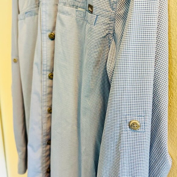 Eddie Bauer Button Down Bundle Mens Size Small Blue Plaid Long Sleeve Shirt Work - Picture 14 of 16